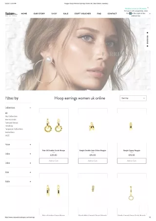 Huggie Hoops Women Earrings Online UK  | CM Jewellery Design