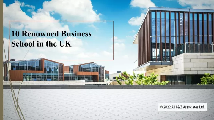 10 renowned business school in the uk