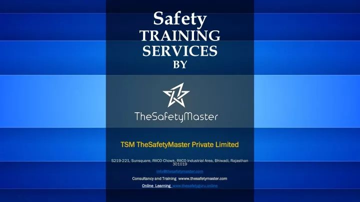 safety training services by