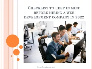 Checklist to keep in mind before hiring a web development company