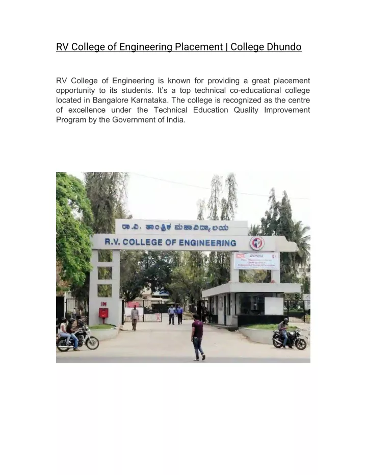 rv college of engineering placement college dhundo