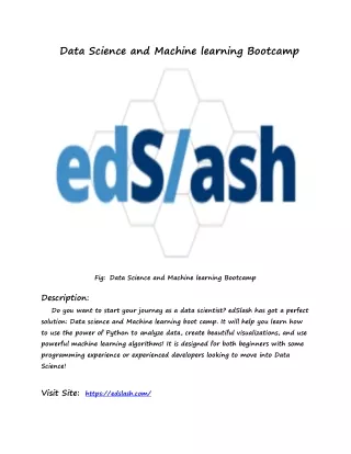 data science and machine learning bootcamp