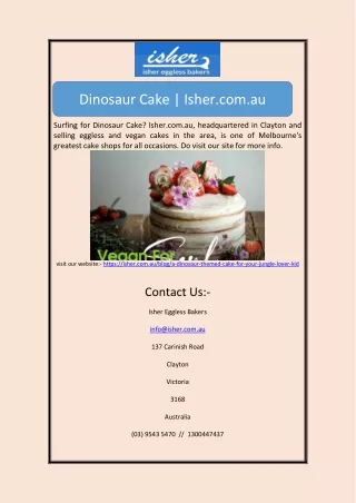Document1Dinosaur Cake | Isher.com.au