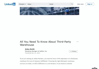 All You Need To Know About Third-Party Warehouse