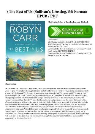 ^READ) The Best of Us (Sullivan's Crossing  #4) Forman EPUB  PDF