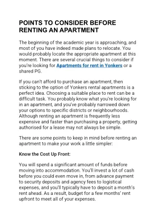 Apartments For Rent In Yonkers