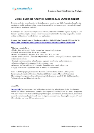 business analytics industry analysis