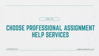 How To Choose Professional Assignment help Services : Quora