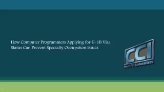 How Computer Programmers Applying for H-1B Visa Status Can Prevent Specialty Occupation Issues