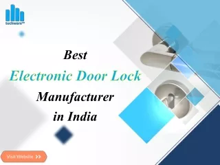Best Electronic Door Lock Manufacturer in India | Tuchware