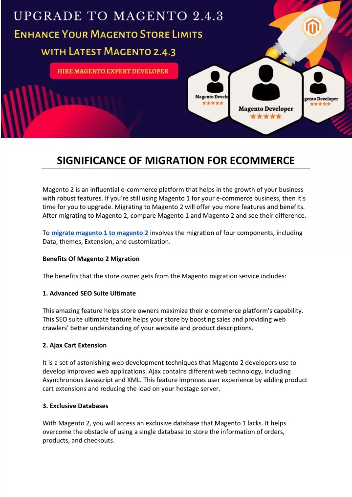 significance of migration for ecommerce