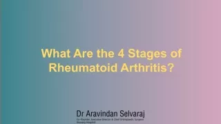 what are the 4 stages of rheumatoid arthritis
