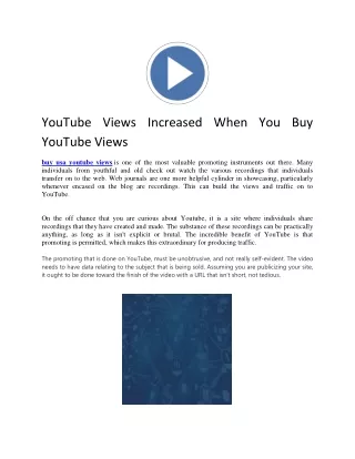 Buy Usa Youtbue views