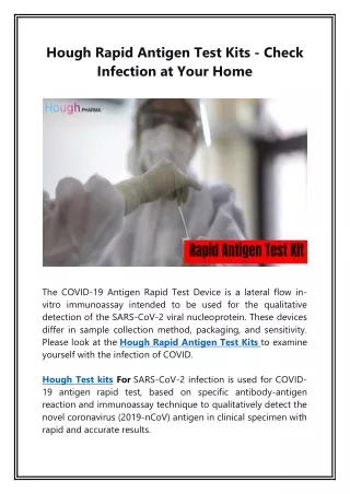 Hough Rapid Antigen Test Kits (Hough)