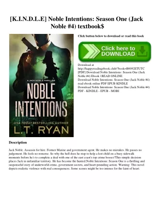 [K.I.N.D.L.E] Noble Intentions Season One (Jack Noble #4) textbook$