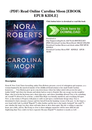 (PDF) Read Online Carolina Moon [EBOOK EPUB KIDLE]