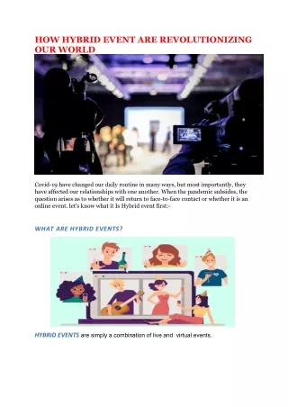 HOW HYBRID EVENT ARE REVOLUTIONIZING OUR WORLD