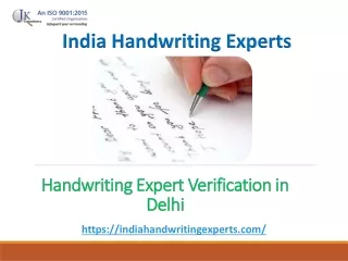 handwriting expert verification in delhi