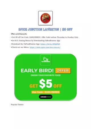 offers and discounts