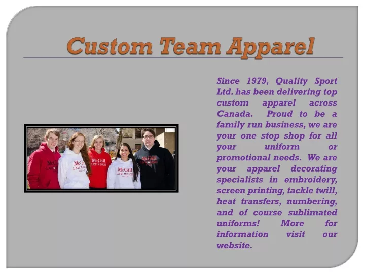 custom team apparel