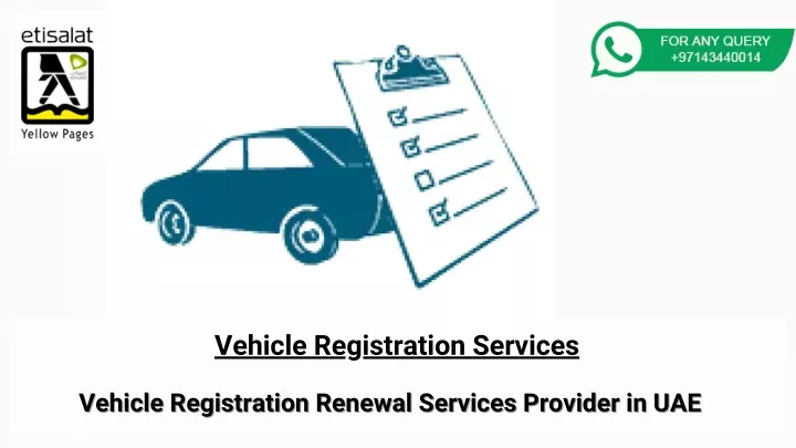 vehicle registration services