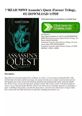 !^READ N0W# Assassin's Quest (Farseer Trilogy  #3) DOWNLOAD @PDF