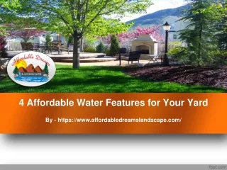 4 Affordable Water Features for Your Yard