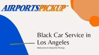 Find the Best Black Car Service in Los Angeles
