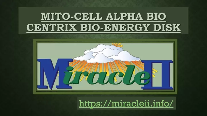 mito cell alpha bio centrix bio energy disk