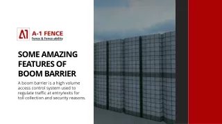 some amazing features of boom barrier