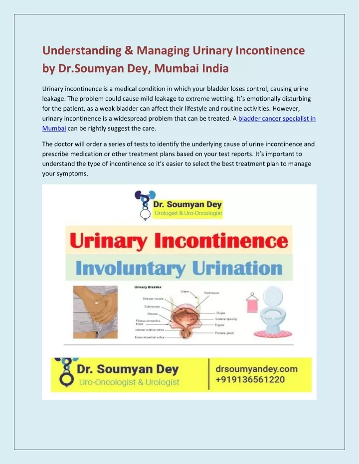 understanding managing urinary incontinence