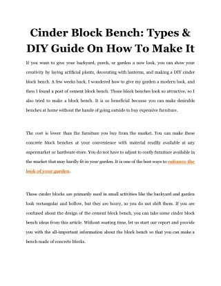 cinder block bench types diy guide on how to make