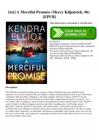 [txt] A Merciful Promise (Mercy Kilpatrick  #6) [EPUB]
