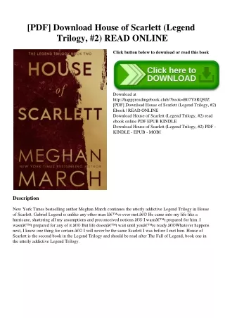 [PDF] Download House of Scarlett (Legend Trilogy  #2) READ ONLINE