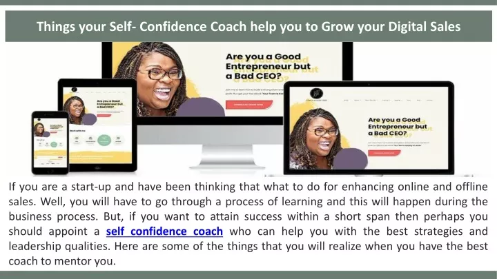 things your self confidence coach help