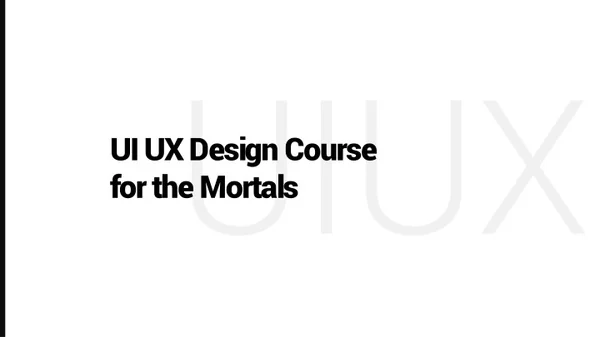 UI/UX design course