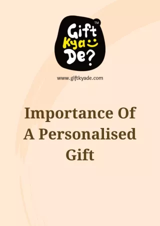 importance of a personalised gift