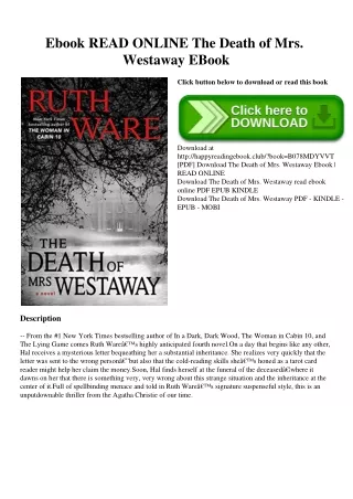 Ebook READ ONLINE The Death of Mrs. Westaway EBook