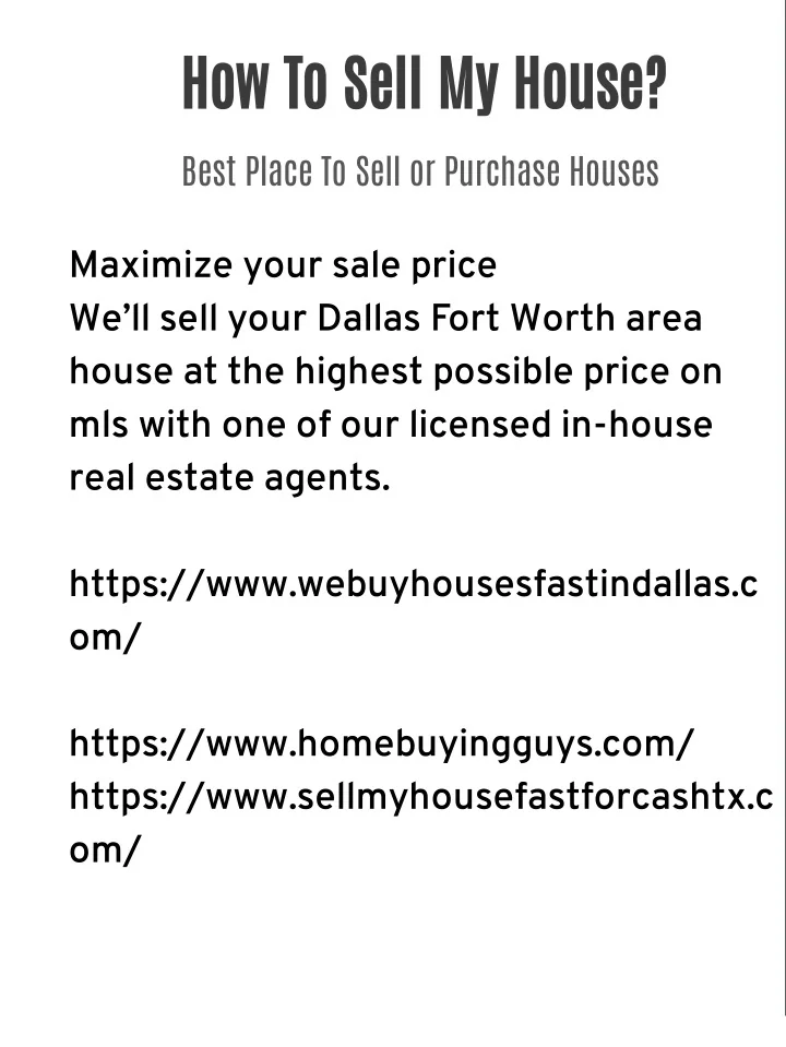 PPT - How To Sell My House PowerPoint Presentation, free download - ID ...