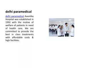 delhi paramedical