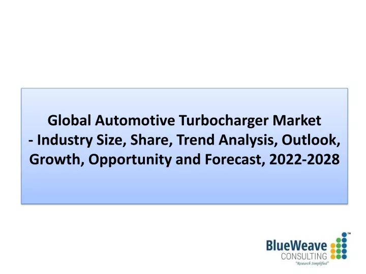 global automotive turbocharger market industry