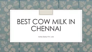 Cow Milk in Chennai