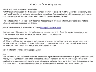what is use for working process
