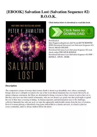 {EBOOK} Salvation Lost (Salvation Sequence #2) READ B.O.O.K.