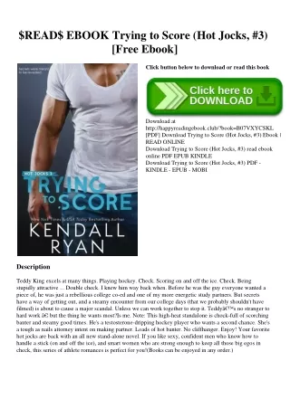 $READ$ EBOOK Trying to Score (Hot Jocks  #3) [Free Ebook]