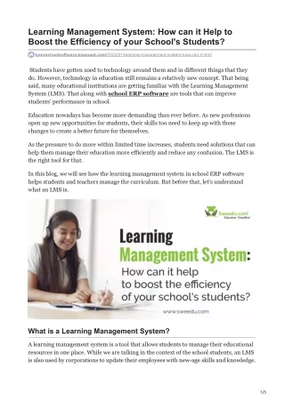 tutorschoolsoftware.blogspot.com-Learning Management System How can it Help to Boost the Efficiency of your Schools Stud