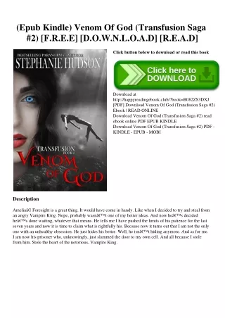 (Epub Kindle) Venom Of God (Transfusion Saga #2) [F.R.E.E] [D.O.W.N.L.O.A.D] [R.E.A.D]