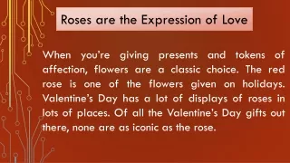 Roses are the Expression of Love