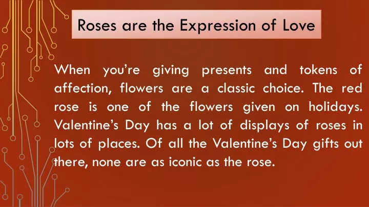 roses are the expression of love