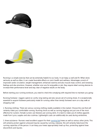 10 Essential Running Accessories That You Should Have (Running Hats)